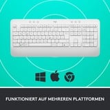 Logitech Signature K650, Tastatur weiß, DE-Layout, Logi Bolt, Bluetooth, für Windows/macOS/Chrome OS/Linux/iPadOS/Android