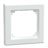 Merten Rahmen einfach, Thermoplast brillant, antibakteriell, glänzend, Typ 478125 weiß (glänzend), Retail