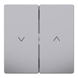 Merten Wippe Edelstahl Rollladenschalter Typ MEG3855-6036, einteilige Wippe, lackiert edelstahl, Retail