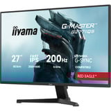 iiyama G-Master G2771QS-B1 Red Eagle, Gaming-Monitor 68.6 cm (27 Zoll), schwarz (matt), QHD, Fast-IPS, HDMI, DP, G-Sync komp., 200Hz Panel