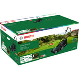 Bosch Heimwerken & Garten Akku-Rasenmäher Rotak18V2-43, 36 Volt (2x18V)+Messer+Mulch-Plug grün/schwarz, 2x Li-Ionen Akku 4,0Ah, POWER FOR ALL ALLIANCE