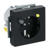 Busch-Jaeger FI-SCHUKOMAT Einsatz mit Fehlerstrom-Schutzschalter Typ 3120 EUCB-885, Steckdose schwarz (matt), Retail