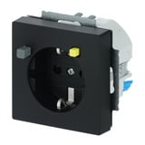 Busch-Jaeger FI-SCHUKOMAT Einsatz mit Fehlerstrom-Schutzschalter Typ 3120 EUCB-885, Steckdose schwarz (matt), Retail