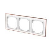 Busch-Jaeger Rahmen drei-fach mit Dekorring gold, Retail