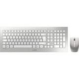 CHERRY DW 8000, Desktop-Set silber/weiß, DE-Layout, Rubberdome