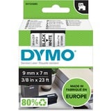 Dymo D1 ORIGINAL Schriftband, schwarz auf weiß, 9mm x 7m S0720680  