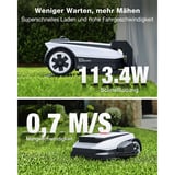 Ecovacs GOAT A1600 LiDAR PRO, Mähroboter weiß/schwarz, Li-Ionen Akku 3,0Ah/32V