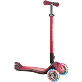 GLOBBER Elite Deluxe mit Leuchtrollen, Scooter rot