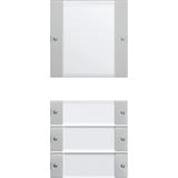 Gira Wippenset vierfach mit Beschriftungsfeld lackiert matt grau, Retail