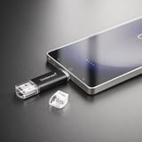 Intenso Twist Line 32 GB, USB-Stick anthrazit/transparent, USB-A 3.2 Gen 1, USB-C 3.2 Gen 1