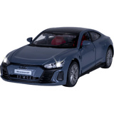 Jamara Audi RS e-tron GT Diecast, Modellfahrzeug grau, Maßstab 1:36, inkl. Knopfzellen, Rückzugmotor