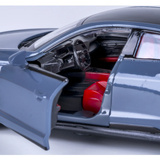 Jamara Audi RS e-tron GT Diecast, Modellfahrzeug grau, Maßstab 1:36, inkl. Knopfzellen, Rückzugmotor