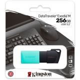 Kingston DataTraveler Exodia M 256 GB, USB-Stick türkis/schwarz, USB-A 3.2 Gen 1