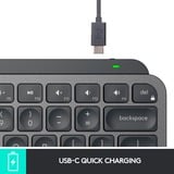 Logitech MX Keys Mini for Business , Tastatur graphit, DE-Layout