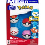 Mattel MEGA Pokémon 4 Wasser-Typ Pokémon Sets, Konstruktionsspielzeug 