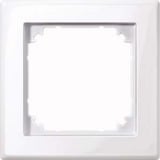 Merten Rahmen einfach, Thermoplast brillant, antibakteriell, glänzend, Typ 478125 weiß (glänzend), Retail