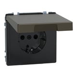 Merten Schutzkontaktsteckdose mit Klappdeckel bronze, Retail