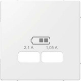Merten Zentralplatte polarweiß glänzend für USB Ladestation Einsatz Typ MEG4367-0319 weiß (glänzend), Retail