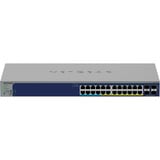 Netgear 24-Port Gigabit PoE+ und PoE++ Smart Switch GS728TXUP 420 W PoE Budget, inkl. 1 Jahres Abonnement von Insight