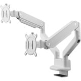ONE FOR ALL Solid Universal-Doppelmonitorarm DM 4220, Monitorhalterung weiß, für 33 - 89cm (13" - 35") Monitore