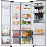 SAMSUNG RH68B8820S9/EG RS8000, Side-by-Side edelstahl/silber, Food Showcase Tür, Festwasseranschluss