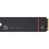 Seagate FireCuda 530 2 TB mit Kühlkörper, SSD schwarz, PCIe 4.0 x4, NVMe 1.4, M.2 2280