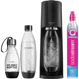 SodaStream Wassersprudler Terra Vorteilspack schwarz, inkl. 3 Kunststoffflaschen, CO₂-Zylinder	