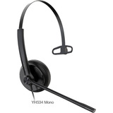 Yealink YHS34 Lite Mono, Headset schwarz, Schaumstoffohrpolster