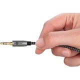 goobay Plus Audio Adapterkabel AUX 3,5mm Klinke > Stereo-Cinch Stecker schwarz/silber, 1 Meter