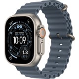 Apple Watch Ultra 3, Smartwatch titan, 49 mm, Ocean Armband maritimblau, Titangehäuse, Cellular