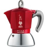 Bialetti Moka Induction, Espressomaschine rot/silber, 6 Tassen