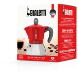 Bialetti Moka Induction, Espressomaschine rot/silber, 6 Tassen