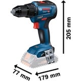 Bosch Akku-Bohrschrauber GSR 18V-55 Professional, 18Volt blau/schwarz, 2x Li-Ion Akku 4,0Ah, L-Case Pick & Click, 82-teiliges Zubehör-Set