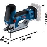 Bosch Akku-Stichsäge GST 18V-155 SC Professional, 18Volt blau/schwarz, 2x Akku ProCORE18V 4,0Ah, in L-BOXX