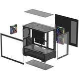 DeepCool CG380 3F, Tower-Gehäuse schwarz, Temepered Glass x 2