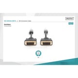 Digitus Anschlusskabel DVI > DVI schwarz, 2 Meter