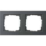 Gira Abdeckrahmen 2-fach E2 System 55 anthrazit Kunststoff Thermoplast IP20 anthrazit, Retail