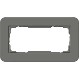 Gira Abdeckrahmen 2fach ohne Montage, Abdeckung grau, Retail
