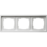 Gira Rahmen 3-fach Flächenschalter glänzend weiß (glänzend), Retail