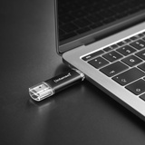 Intenso Twist Line 256 GB, USB-Stick anthrazit/transparent, USB-A 3.2 Gen 1, USB-C 3.2 Gen 1