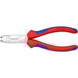 KNIPEX Abmantelungszange 1345165, Abisolier-Zange rot/blau, mit Seitenschneider