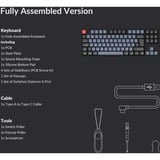 Keychron K8 Pro, Gaming-Tastatur schwarz/blau, DE-Layout, Gateron G Pro Brown, Hot-Swap, Aluminiumrahmen, RGB, PBT