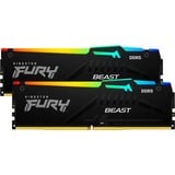 Kingston FURY DIMM 32 GB DDR5-6800 (2x 16 GB) Dual-Kit, Arbeitsspeicher schwarz, KF568C34BBAK2-32, FURY Beast RGB, INTEL XMP