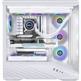 Lian Li Vector V100R, Tower-Gehäuse weiß, Tempered Glass x 2