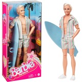 Barbie Signature The Movie - Ken Puppe mit gestreiftem Strand-Outfit in Pastellrosa und Grün, Spielfigur