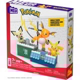Mattel MEGA Pokémon Pikachu Evolution Set, Konstruktionsspielzeug mit 3 Actionfiguren, 159 Teile