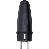 Merten Vollguss Schutzkontakt Stecker 16 Ampere Wechselstrom 250 Volt Typ 122051 schwarz, Retail
