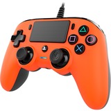 Nacon Wired Compact Controller, Gamepad orange/schwarz, PlayStation 4, PC