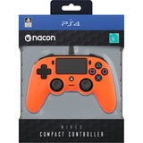 Nacon Wired Compact Controller, Gamepad orange/schwarz, PlayStation 4, PC
