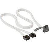 Seasonic 12VHPWR PCIe Adapter Kabel, 90° abgewinkelt weiß, 75cm